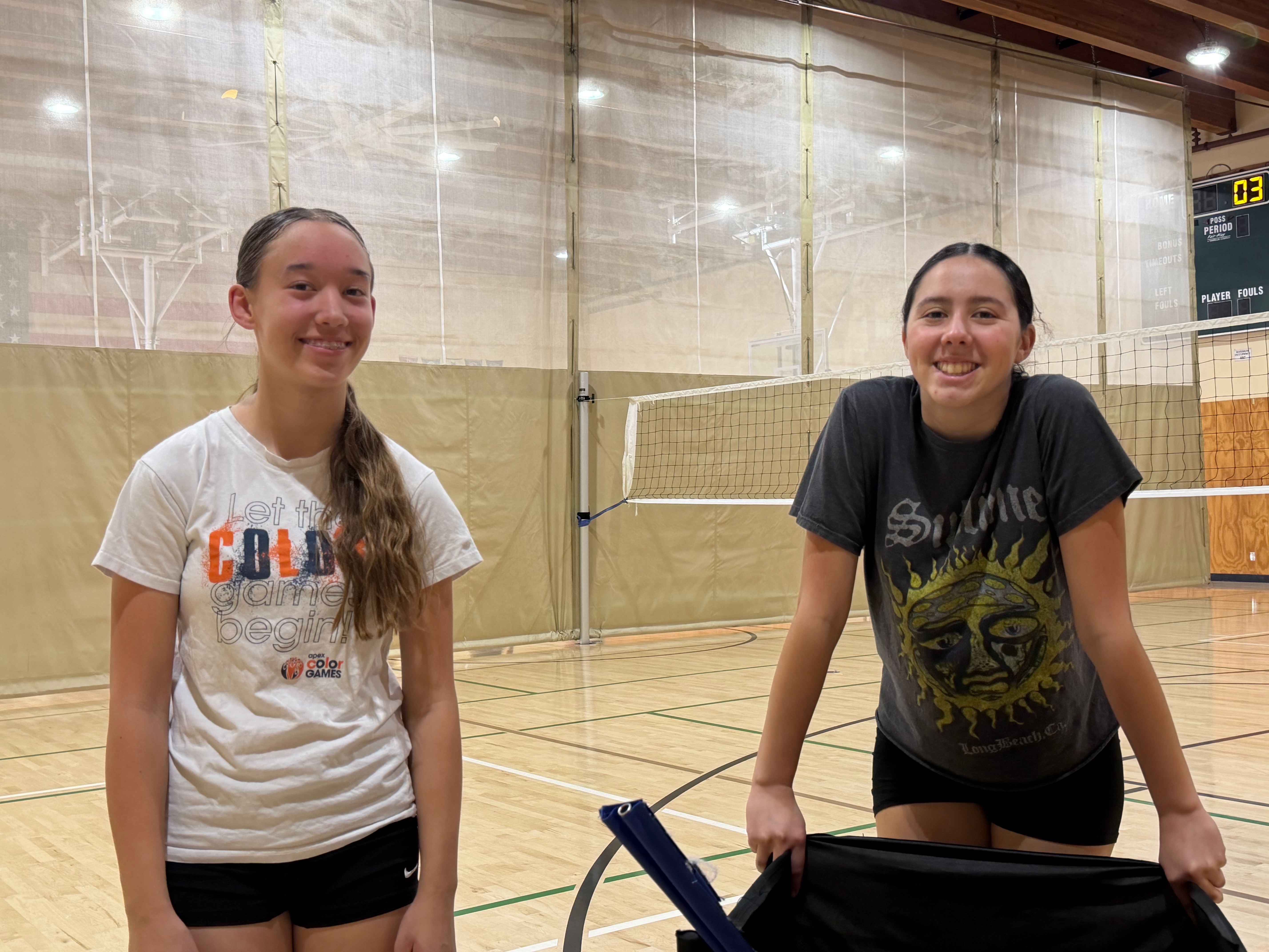 Volleyball Players By Net
